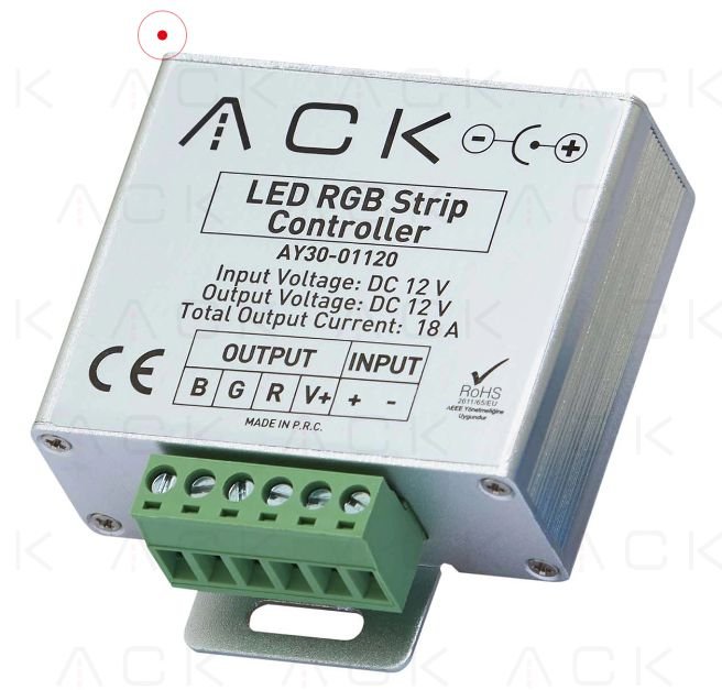 ACK 2 A RGB signal amplifier, 12A, 144 W, 12V DC, IP20