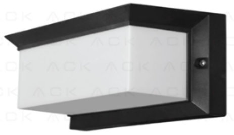 ACK LUNAR დეკორატიული კედლის სანათი (PVC), E27, IP54, სიმაღლე 120 მმ