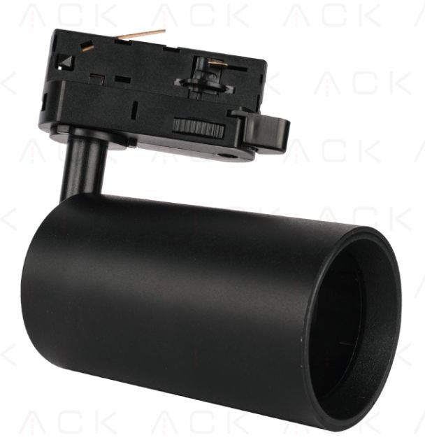 ACK GU10 Rail spotlight სპოტ განათება. ფერი - შავი. დაცვის ხარისხი IP20 220-240 V AC, 50-60 Hz მონოფაზიანი