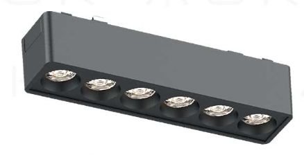 Магнитный алюминиевый LED-светильник ACK 6 Вт 3000K 420 лм IP20, размер 122 мм x 26 мм x 24