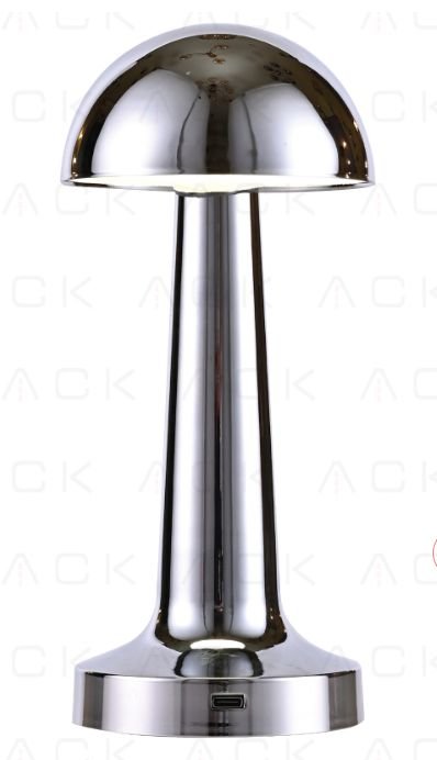 ACK metal desk lamp, metallic, 3.7V 1800 mA battery, 18 h runtime after charge, touch control, 3000-4000-6500K