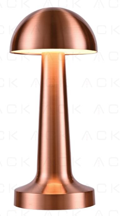 ACK metal desk lamp, copper, 3.7V 1800 mA battery, 18 h runtime after charge, touch control