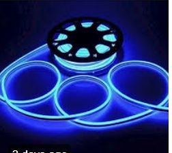 ACK ნეონის დრეკადი ლედ განათება ლურჯი 2835- 120LED/1M-7,5W, 220V, IP65, 9X16MM (50 მ)