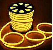 ACK ნეონის დრეკადი ლედ განათება ყვითელი 2835- 120LED/1M-7,5W, 220V, IP65, 9X16MM (50 მ)