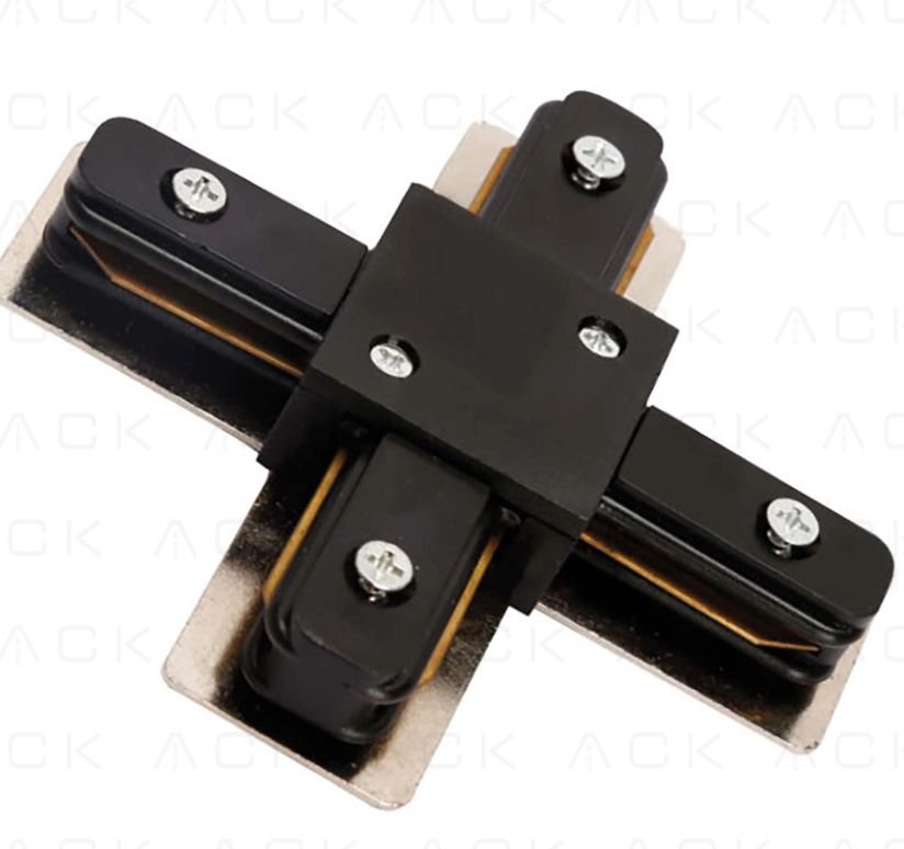 ACK single-phase track cross connector (4-way), white