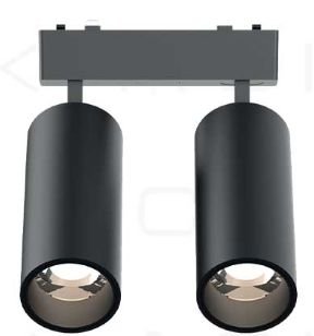 ACK magnetic aluminum LED light 20+20 W 4000K 3600 lm IP20, size Ø55 mm x2 x 168 mm x 135 mm