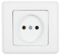 Almera 1-განყოფილებიანი როზეტი, სერია EAST, თეთრი, 16A 250V
