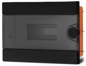 Щит распределительный пластиковый ARS встраиваемый чёрный 16 W Distribution Box for fuses (FLUSH) BLACK