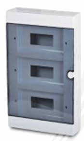 ARS plastic distribution board, surface-mounted, 36 W DISTRIBUTION BOX SURFACE FUSE 347414
