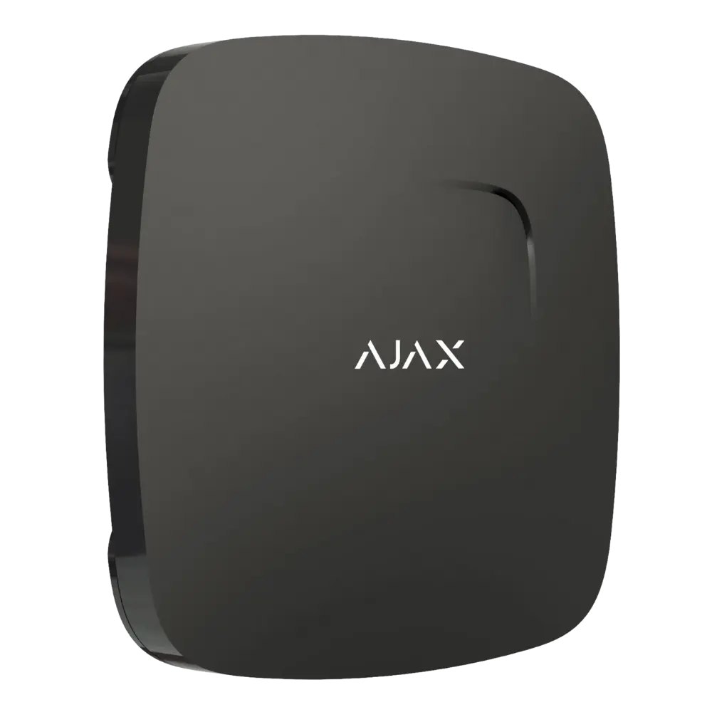 Ajax FireProtect Plus Jeweller — უსადენო ხანძრის დეტექტორი (კვამლის, ტემპერატურის, CO), შავი