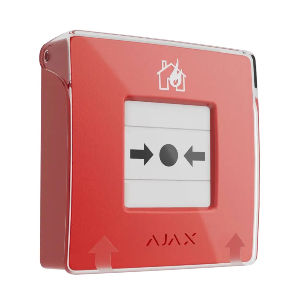 Ajax ManualCallPoint Jeweller — უსადენო ხანძრის ხელით გამოსაძახებელი ღილაკი, წითელი