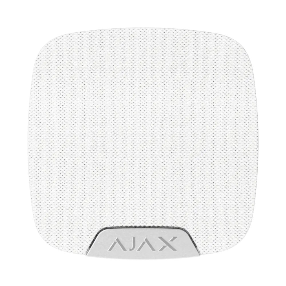 Ajax HomeSiren Jeweller — უსადენო შიდა სირენა, თეთრი