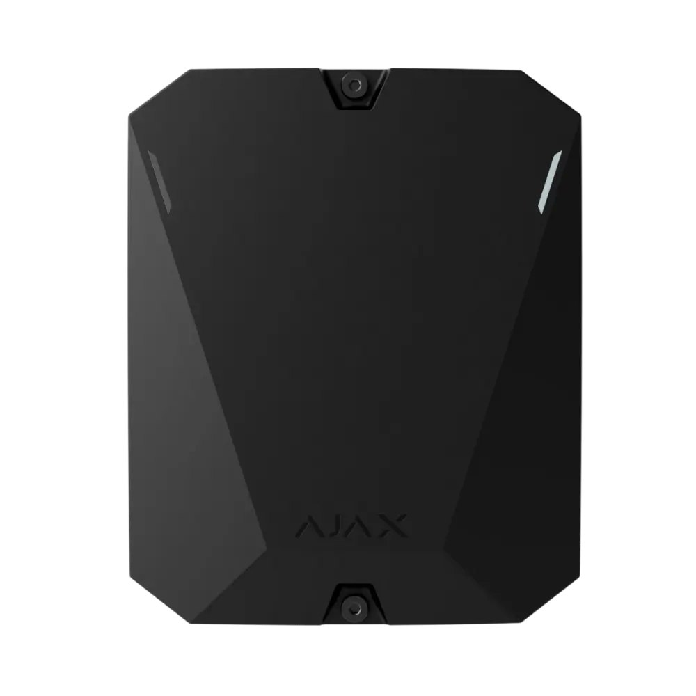 Ajax MultiTransmitter Jeweller — სადენიანი დეტექტორების ინტეგრაციის მოდული, შავი
