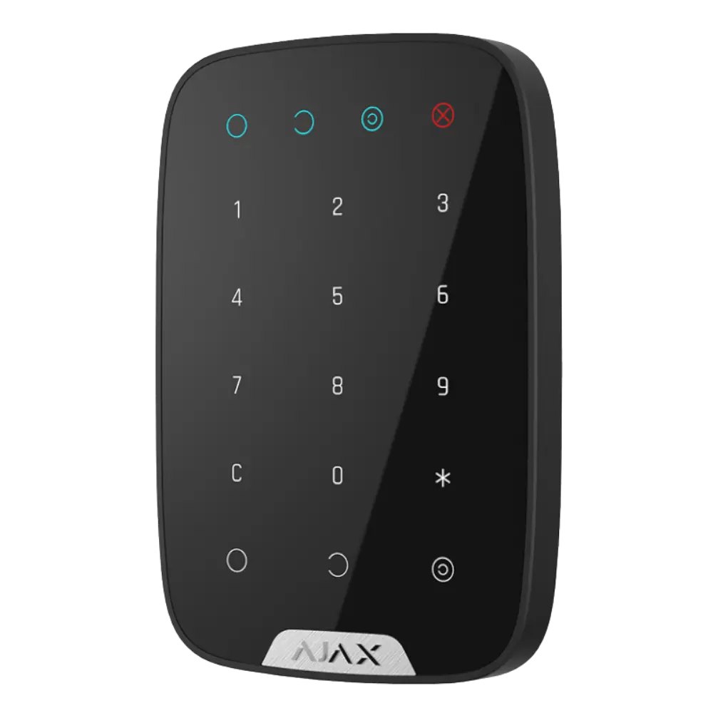 Ajax KeyPad Jeweller — უსადენო სენსორული კლავიატურა, შავი