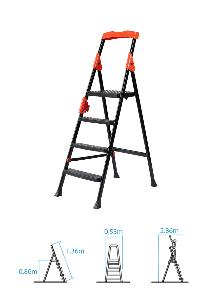 Стремянка Premier, 3+1 ступеней