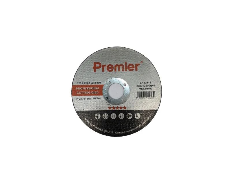 Premier ლითონის საჭრელი დისკი; 125×2.0x22 მმ