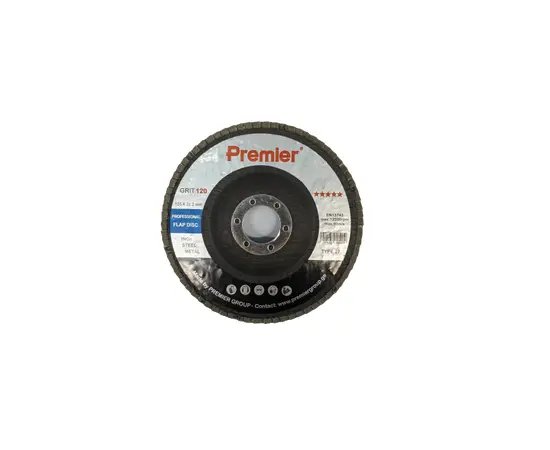 Premier ლითონის სახეხი დისკი; 125x 22მმ; #120