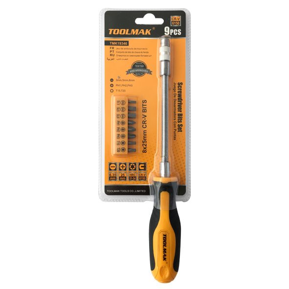 Отвёртка гибкая SL3-SL5-SL6-PH1-PH2-PH3-T15-T20 Toolmak TMK19346
