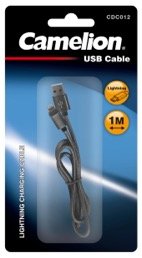 1m USB A to Lightning cable, black