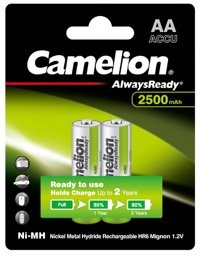 Camelion Li-Ion rechargeable battery flat top 18650 size 2600mAh, 1-pc blister