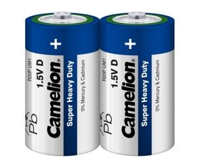 Camelion Super Heavy Duty, Green D, 2-pc shrink