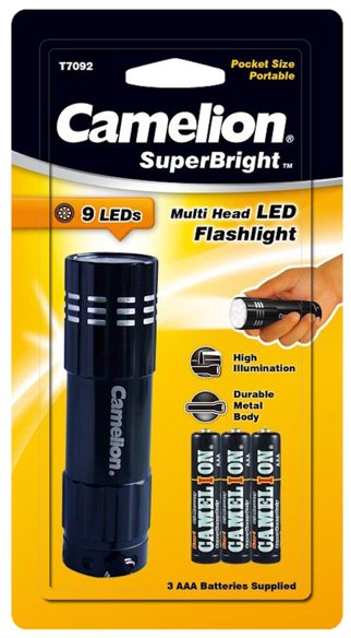3W COB LED Flashlight, 3xAAA