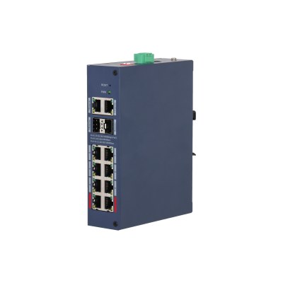 Dahua CHS4212-8GT-110 — გამძლე გიგაბიტიანი PoE კომუტატორი, 8 PoE + 2 GE + 2 SFP, ღრუბლიდან მართვა