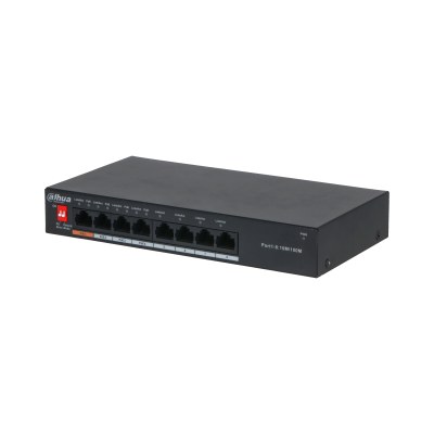 Dahua PFS3008-8ET-60 — PoE კომუტატორი, 4 PoE + 4 uplink, 60 ვტ, Hi-PoE