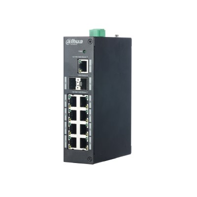 Dahua PFS3211-8GT — გიგაბიტიანი კომუტატორი, 9 პორტი RJ45 + 2 SFP, არამართვადი