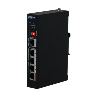 Dahua PFT1500 — PoE ექსტენდერი, 4 PoE გამოსასვლელი + 1 გიგაბიტიანი შესასვლელი, 250 მ