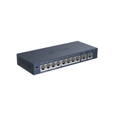Dahua S3010-8ET2GT-90 — PoE კომუტატორი, 8 PoE პორტი + 2 გიგაბიტიანი uplink