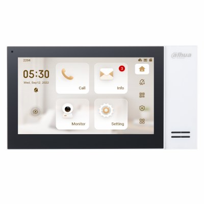 Dahua VTH2421FB-P/VTH2421FW-P — IP შიდა მონიტორი 7", 1024×600, PoE, 8 GB
