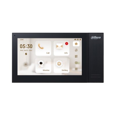 Dahua VTH2421FB/VTH2421FW — IP შიდა მონიტორი 7", 1024×600, 6 განგაშის შესასვლელი