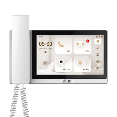 Dahua VTH5421EB-H/VTH5421EW-H — IP და Wi-Fi შიდა მონიტორი ყურმილით 7", 1024×600