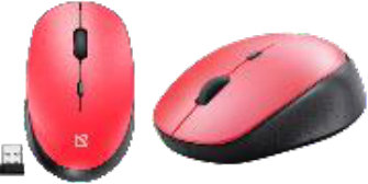 უსადენო ოპტიკური მაუსი Defender Auris MB-027, წითელი, 4D, ჩუმი, 800–1600 dpi