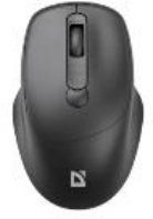 უსადენო ოპტიკური მაუსი Defender Feam MM-296, შავი, 4D, ჩუმი, 800–1600 dpi