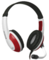 სათამაშო ყურსასმენი Defender Warhead G-120, წითელი + თეთრი, კაბელი 2 მ