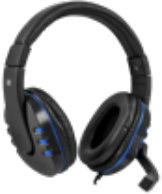 სათამაშო ყურსასმენი Defender Warhead G-160, შავი + ლურჯი, კაბელი 2.5 მ