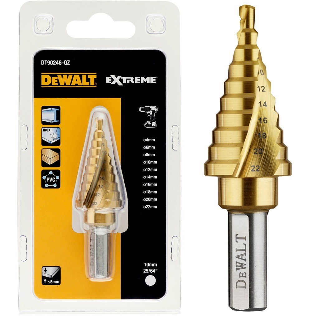 კონუსური ბურღი titanium 4 - 22 მმ DT90246