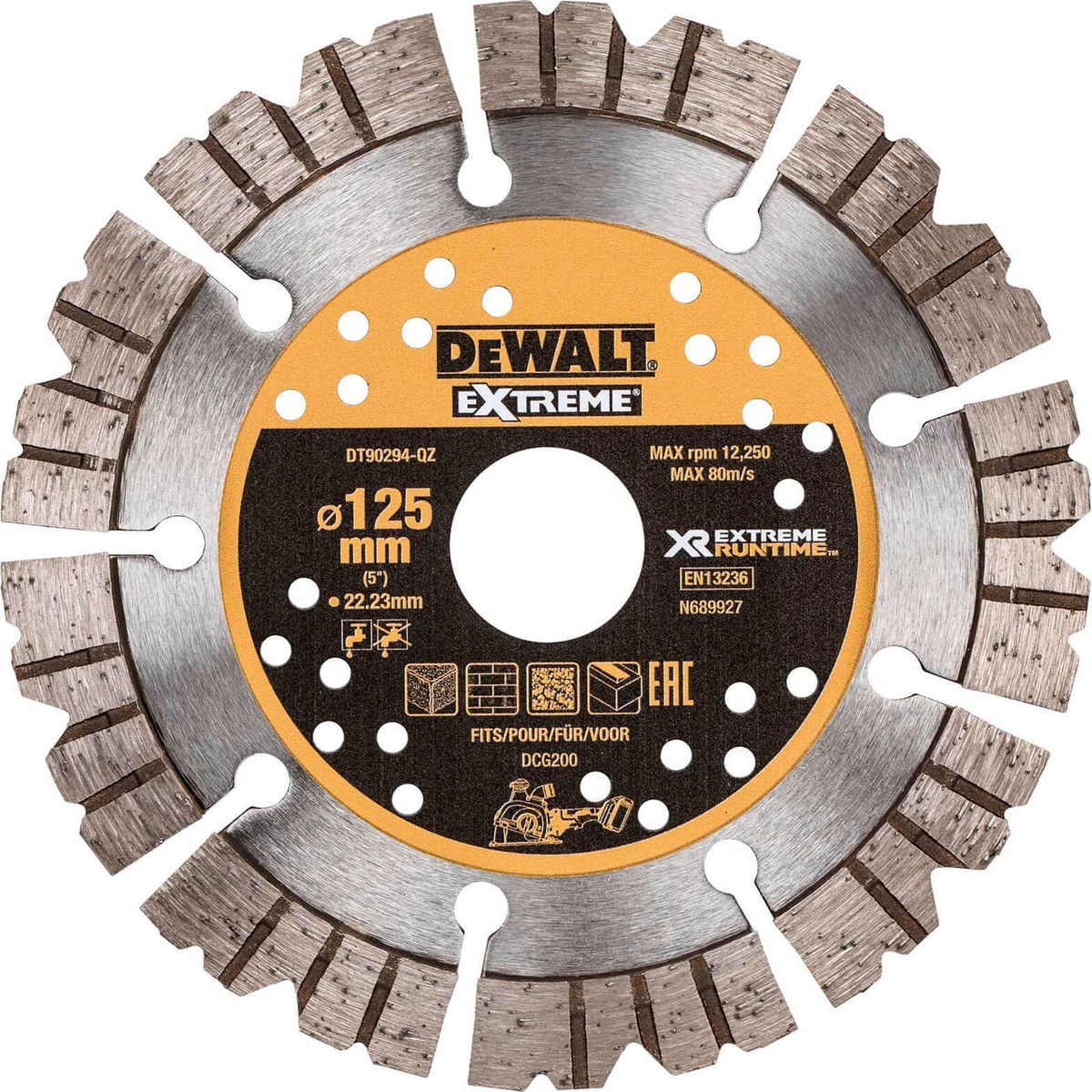 ქვის და კერამიკის საჭრელი დისკი 125 მმ DT90294