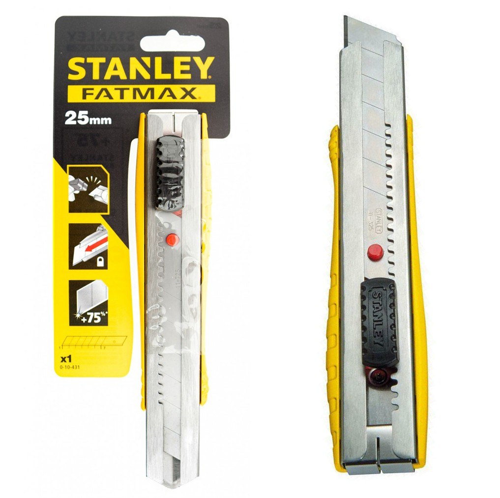 Нож с сегментным лезвием Stanley 0-10-431, 25 мм, металлический корпус