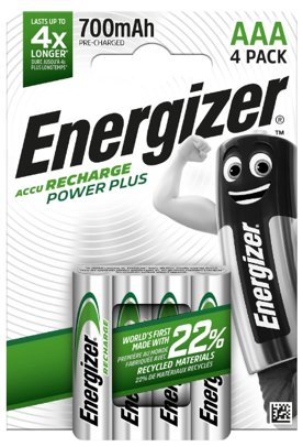 Energizer Power Plus AAA 700mAh precharged, 4-pack blister