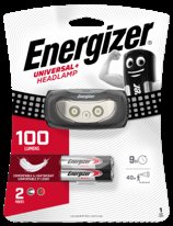 Energizer Universal Headlight, 2xAAA (included), 100 lumens, 9-hour runtime, 2 modes