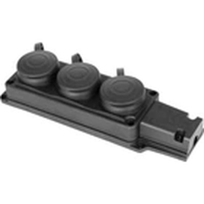 Розетка резиновая тройная 1X16A ERAPLAST