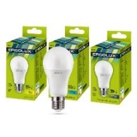 Ergolux Led Lamp  LED-A60-17W-E27-3K ნათურა ლედ განათებით ეკონომიური 17 ვატი 155 ვატის ეკვივალენტი   თბილი ნათება 3000 კანდელი E27 ცოკოლი 1615 ლუმენი ზომა 60x120 სმ