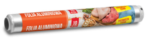 ალუმინის ფოლგა 1st Price, 10 მ × 29 სმ