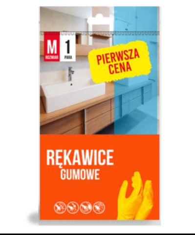 რეზინის ხელთათმანები 1st Price, საშუალო ზომა