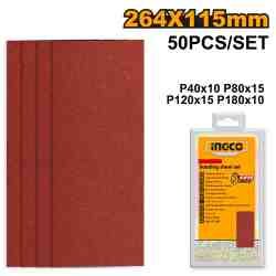 INGCO sanding sheet set 264x115 mm, 50 pcs (AKFS2641151)