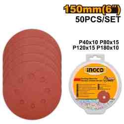 Набор шлифовальных кругов INGCO 150 мм, 50 шт. (AKRS1500511)