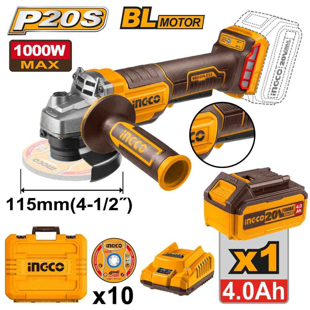Li-Ion Proline ელ. კუთხსახეხი 20V-115MM (CAGLI2111561)